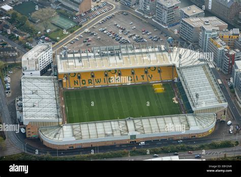 An aerial view of Carrow Road football stadium, home of Norwich City ...