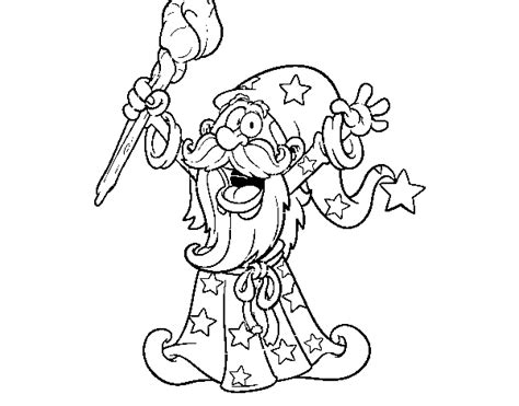 Powerful wizard coloring page - Coloringcrew.com