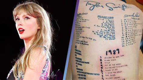 Taylor Swift fan mocked after getting massive back tattoo listing artist’s songs