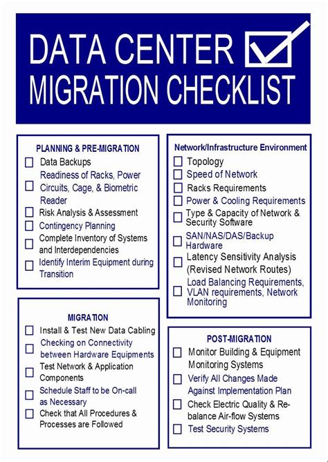 Data Migration Checklist Template