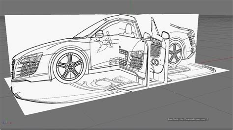 Audi R8 Blueprint Hd