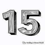Number 15 Coloring Pages  Free & Printable sketch template