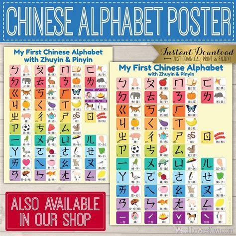 Bopomofo Chinese Flashcards, Double Sided Zhuyin Flash Card Printable ...