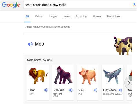 Google Adds 19 Animal Sounds To Search