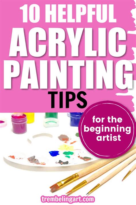 40 Simple Acrylic Painting Tips ( For Beginners) - Trembeling Art