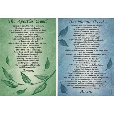 Prayer Card - Apostles' Creed - Nicene Creed