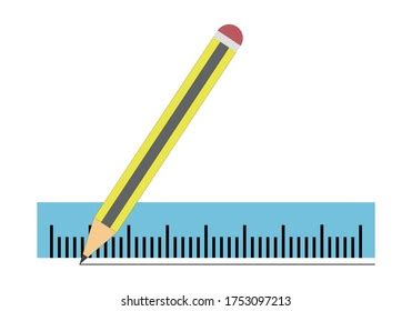 Pencil Drawing Line Ruler Stock Vector (Royalty Free) 1753097213 ...