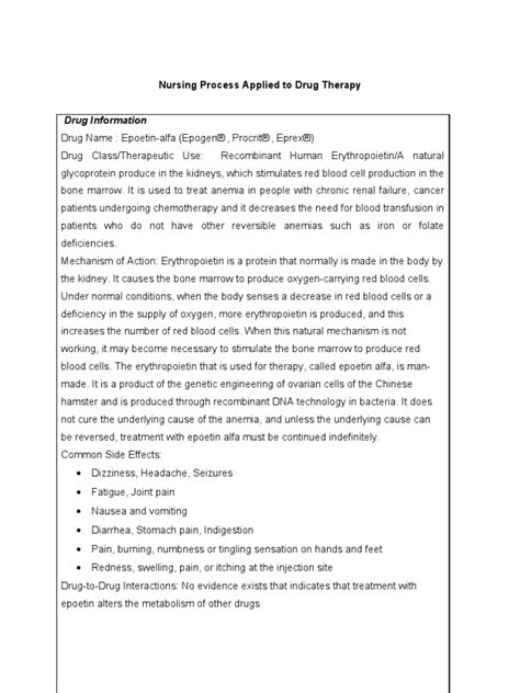 Epoetin Alfa | PDF | Anemia | Hypertension