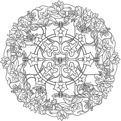 Nature Mandalas sample coloring page Dover | Color It! | Pinterest | Coloring, Creative and ...