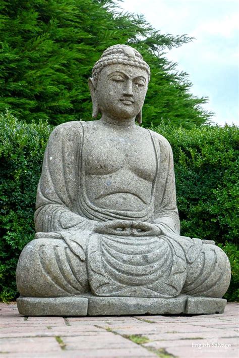 Large seated Buddha garden statue Buddha Garden, Lawn Edging, Garden Items, Vintage Garden ...