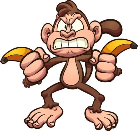 Premium Vector | Angry monkey bananas | Monkey and banana, Cartoon ...