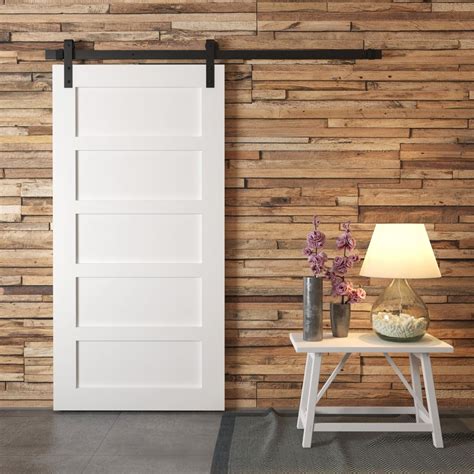 40" 5-Panel Barn Door (White) | Urban Woodcraft