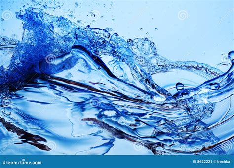 Blue Water Splash Stock Image - Image: 8622221