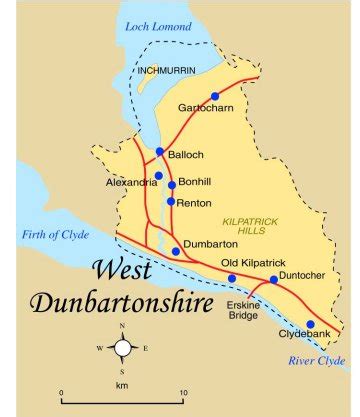 West Dunbartonshire: West Dunbartonshire Map