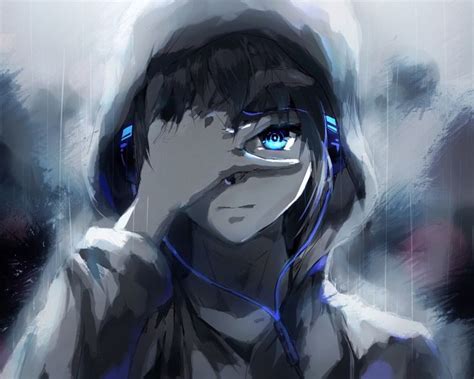 Anime Wallpaper Hd 1280 X 1024 Download 1280x1024 Anime Boy Hoodie Blue Eyes Headphones Anime ...