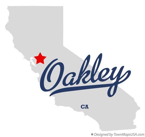 Map of Oakley, CA, California