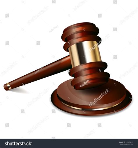 Vector Illustration Judge Gavel Stock Vector (Royalty Free) 189804743