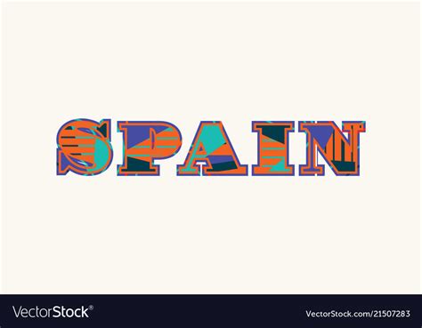 Spain concept word art Royalty Free Vector Image