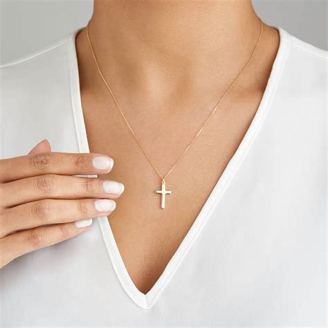 Solid Silver Or Gold Christian Cross Pendant Necklace By LILY & ROO