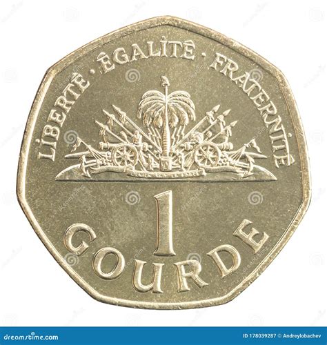 Haitian gourde coin stock image. Image of isolated, coinage - 178039287