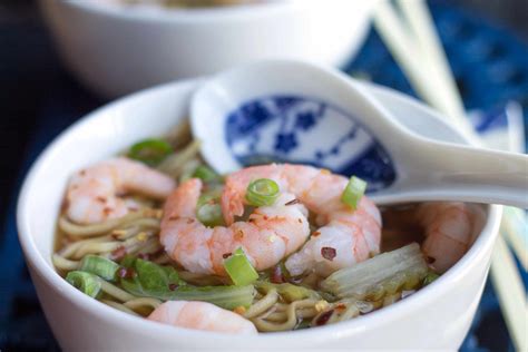 Quick Chinese Shrimp Noodle Soup - Erren's Kitchen