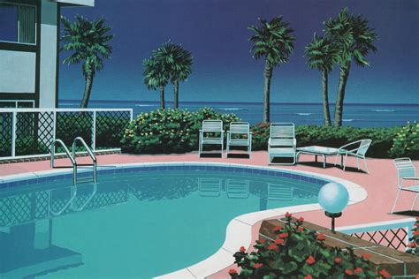 Hiroshi Nagai - Aesthetic - Poolside Pastel by Hamza Hamim - Fine Art America