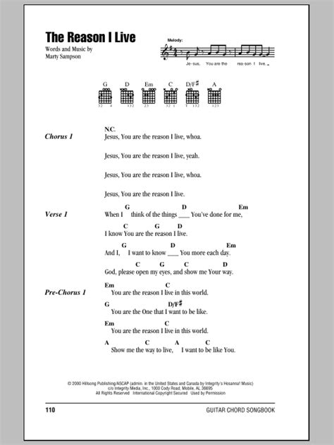 The Reason I Live by Hillsong United - Guitar Chords/Lyrics - Guitar Instructor