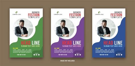 Premium Vector | Corporate business festoon design template