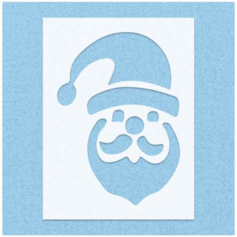 Santa Claus Face Stencil | Stencilmonkey