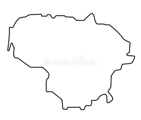 Map of Lithuania. Outline Map Vector Illustration Stock Vector ...