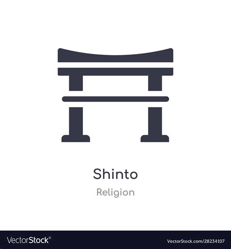 Shinto icon isolated from religion Royalty Free Vector Image