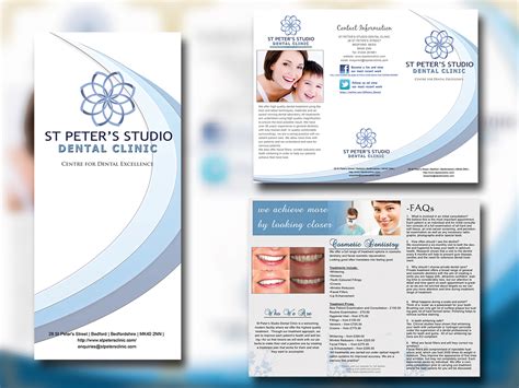 Clinic Brochure Design for St Peter''s Studio Dental Clinic by Prechezy ...