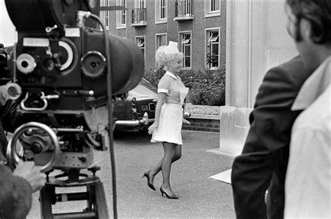 Barbara Windsor makes an entrance in Carry On Doctor. 1967. British Comedy Films, English Comedy ...