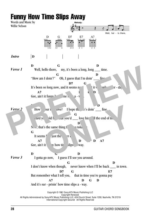 Funny How Time Slips Away by Willie Nelson - Guitar Chords/Lyrics - Guitar Instructor