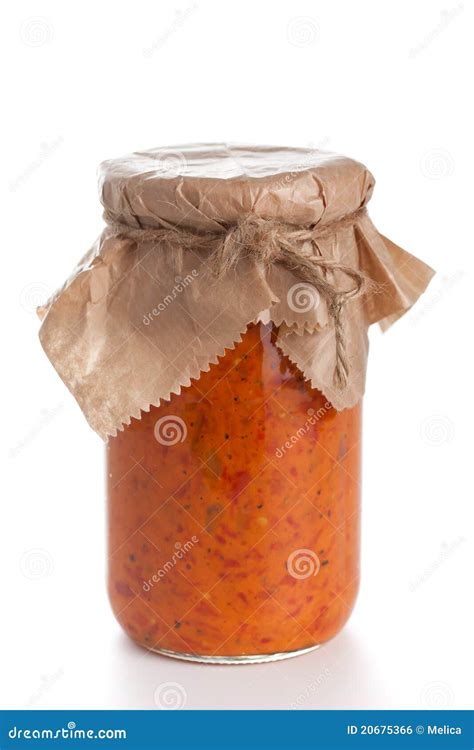 Homemade Ajvar stock photo. Image of cooking, jelly, isolated - 20675366