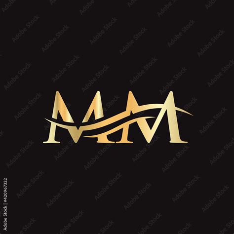 MM logo. Monogram letter MM logo design Vector. MM letter logo design ...