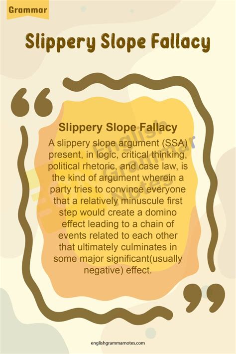 Slippery Slope Fallacy Examples in Politics, History, Movies and Television Shows – English ...