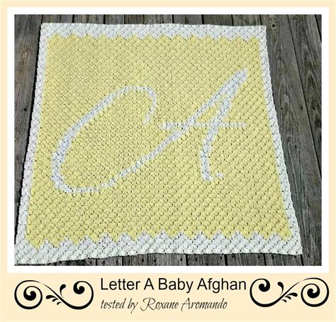 C2C Graph, Letter A, Baby Blanket, C2C Graph, & Written Word Chart, Monogrammed Baby Blanket ...