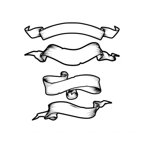 Ribbon Banner Drawing | Free download on ClipArtMag