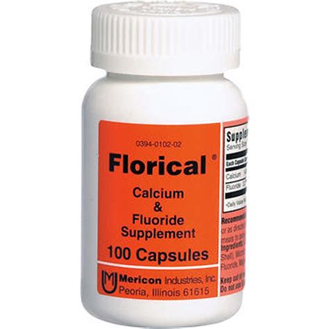 Mericon Florical Calcium & Fluoride Supplement Tablets, 100 Count - Walmart.com - Walmart.com