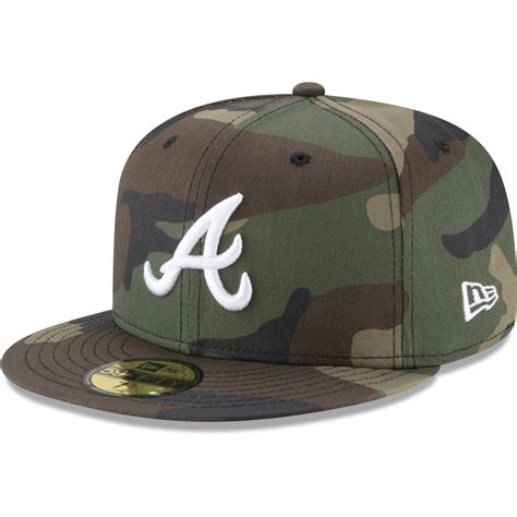 Atlanta Braves New Era Woodland Camo Basic 59FIFTY Fitted Hat - Camo ...