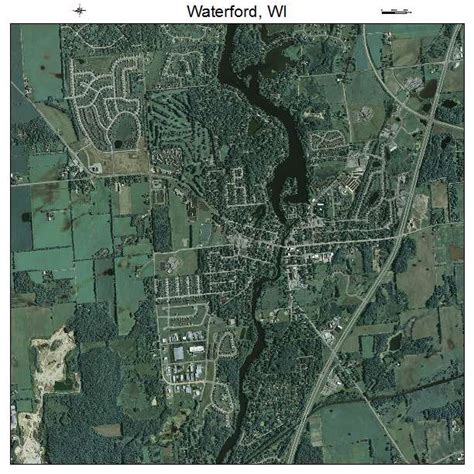 Aerial Photography Map of Waterford, WI Wisconsin