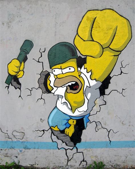 Homer Simpson graffiti by Nakor, Warsaw | duncan c | Flickr