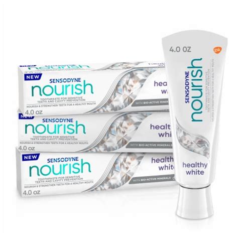 Sensodyne Nourish Healthy White Toothpaste, 3 ct / 4 oz - Harris Teeter