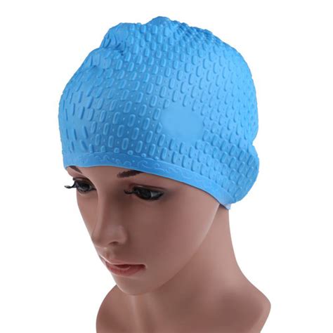 Solid Color Women Swimming Cap Ear Protection Waterproof Silicone Swim Cap | eBay