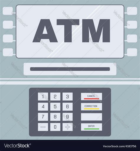 Atm user interface Royalty Free Vector Image - VectorStock