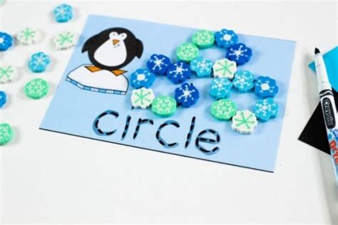 Free Printable Penguin Shapes Fine Motor Mats for Kids