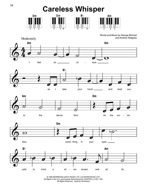 Careless Whisper Trumpet Sheet Music Easy / Careless Whisper Trumpet Sheet Music Very Easy Level ...