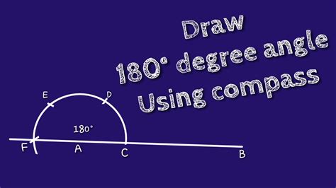 How to draw 180 degree angle using compass. shsirclasses. - YouTube