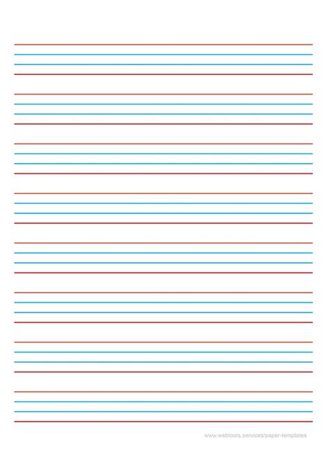 Four Lines English Alphabet Writing Paper Template | Webtools | English ...